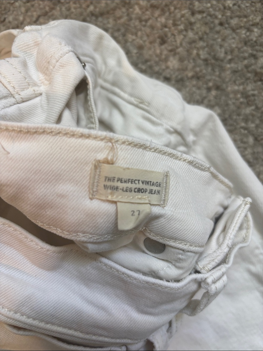 Crisp White Madewell the Perfect Vintage wide-leg cropped High-Waist Jeans 27 - Picture 4 of 6